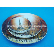 Home decoration printed porcelain plate, beautiful plate